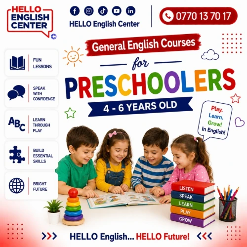 General English Courses for Preschoolers 4 - 6 years old