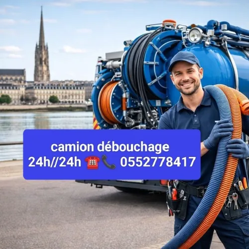 Camion vidange débouchage canalisation nettoyage vidange 24h7j