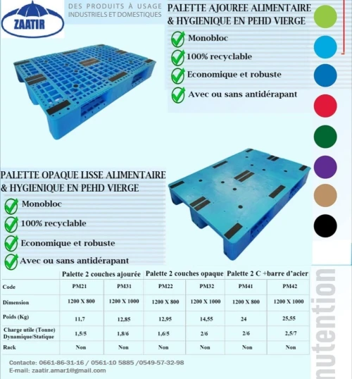 Caisse palette et palette de manutenti
