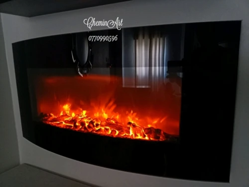 Cheminée électrique chauffante décorative