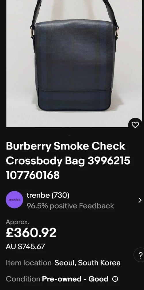Sacoche cross body et portefeuilles Burberry