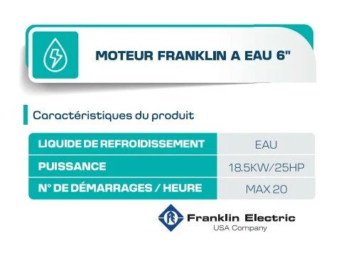 Moteur Franklin A Eau 6"