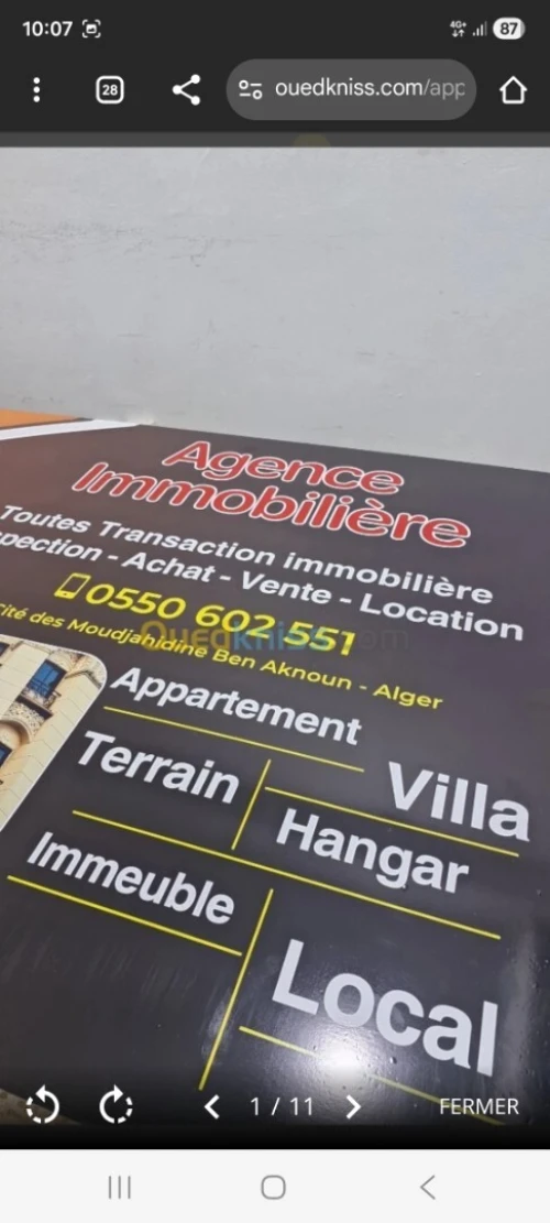 Location Appartement F3 Alger Birkhadem