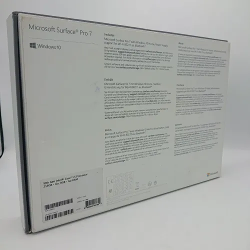 Microsoft Surface Pro 7 i5-1035G4 8gb ddr4 256 SSD 12.3 2736 x 1824  Intel IRIS Plus 