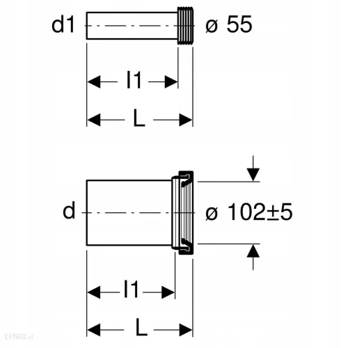 Kit de raccordement 18.5cm GEBERIT 