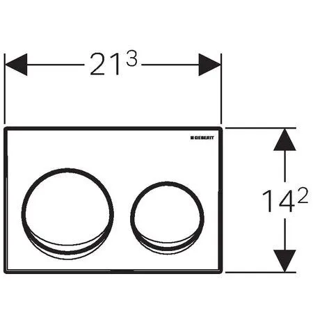 poussoir wc suspendu geberit alpha 10 chromé