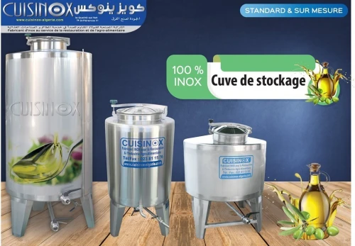 Cuves de stockage de l'huile d'olive inox a 304 انتاج خزانات اينوكس لجمع زيت الزيتون كل الاحجام 