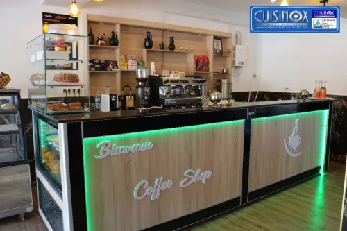 CAFETERIA,COMPTOIR,INOX,ARRIERE BAR 