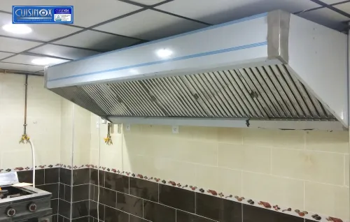 Hottes d' extraction en inox murs / central