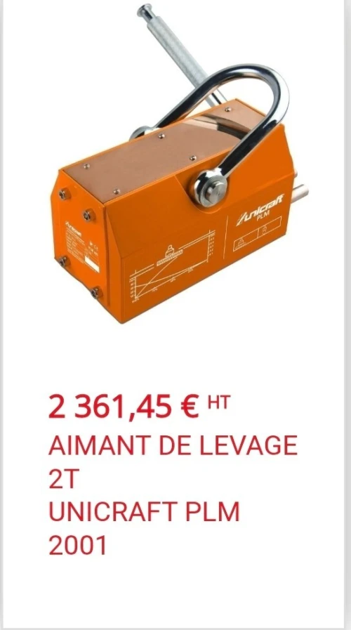 Aimant permanent levage magnétique