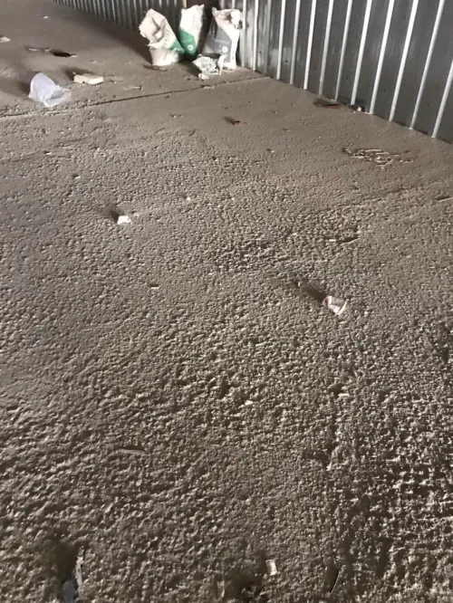 Rabotage et ponçage de son en béton 