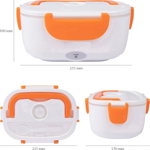 Lunch box électrique blanc-orange
