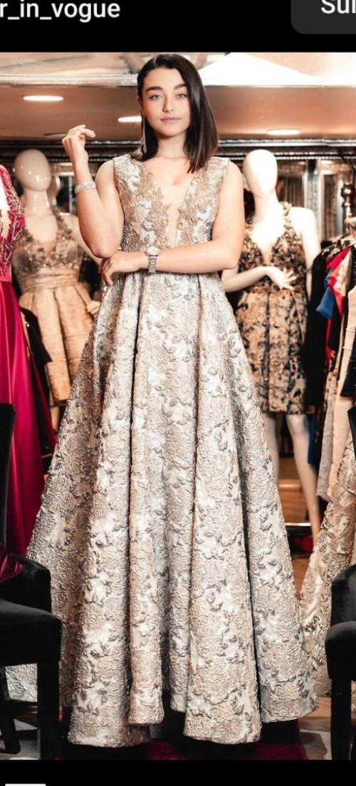 Robe soirée brocart 