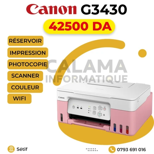 IMPRIMANTE Canon G3430 RÉSERVOIR COULEUR MULTIFONCTION WIFI