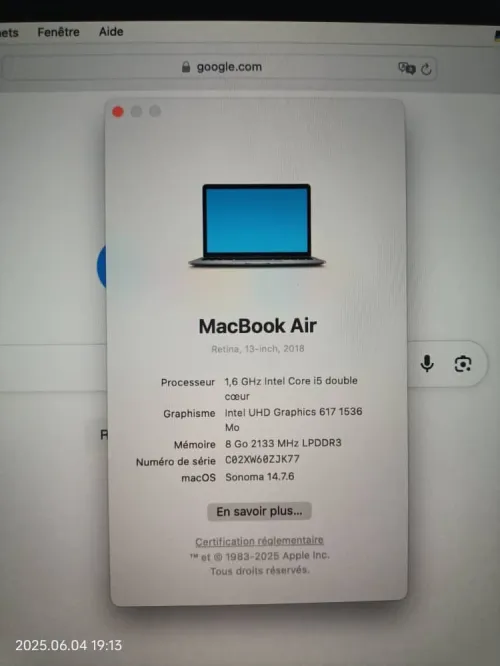 MacBook Air Retina, 13 inch, 2018