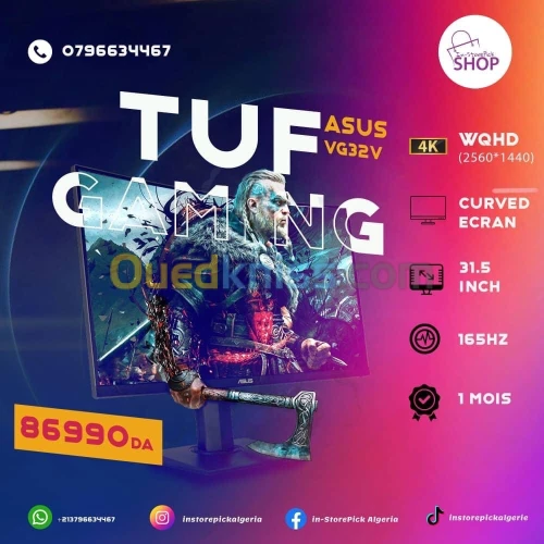 TUF Gaming VG32VQR Curved HDR Gaming Monitor