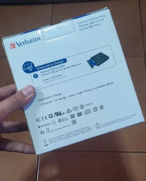 Lecteur/Graveur Externe Verbatim USB 3.0 CD/DVD RW Slimline