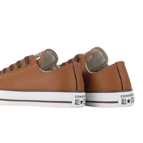 Converse cuir marron camel