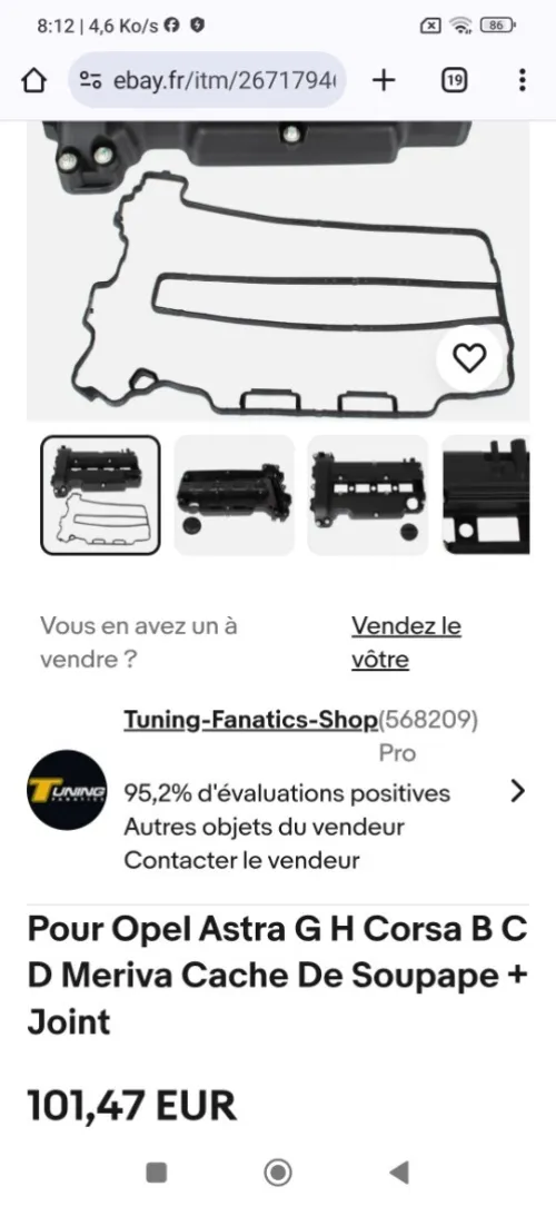 Cache culbuteur Opel 