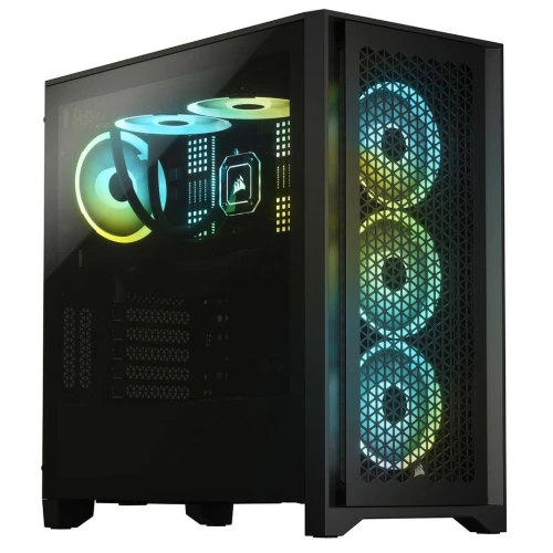 Boîtier corsair ATX moyen-tour en verre trempé 4000D AIRFLOW  (noir)