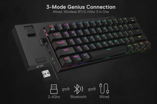 Clavier redragon DRACONIC K530 PRO black (interrupteurs marron)