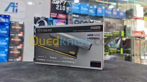 RAM teamgroup T-CREATE EXPERT DDR5 DESKTOP MEMORY BLACK 32GB(2x32GB) 6400MHz 