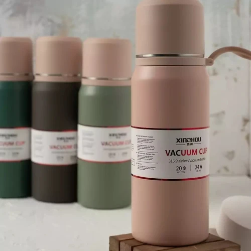 Thermos en Inox Garder la chaleur et le froid 500ml Ideal pour cafe et thé Vacuum
