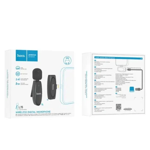 L15 Hoco Microphone numérique cravate sans fil-  Type C ou IOS