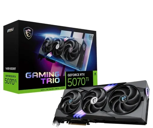 CARTE GRAPHIQUE MSI RTX 5070Ti 16GB 3X GAMING TRIO OC BLACK