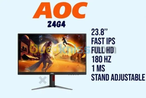 ECRAN AOC 24G4 24''/IPS/180HZ/1MS/STAND ADJUSTABLE