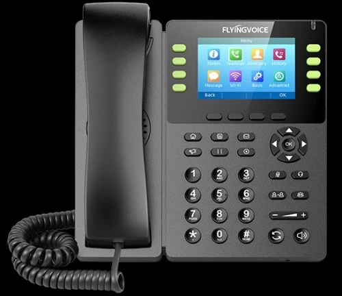 TELEPHONE IP PHONE FLYINGVOICE FIP14G écran couleur 3.5", WiFi 8 Lignes SIP PoE (IPBX VOIP)
