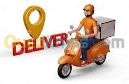livreur à domicile avec moto territoire alger عامل توصيل طلبيات في جزائر العاصمة و ظواحيها 