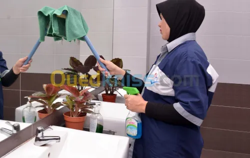 Entretien à domicile à Alger femme de ménage service de nettoyage jardinage vitrage ponçage lustrage