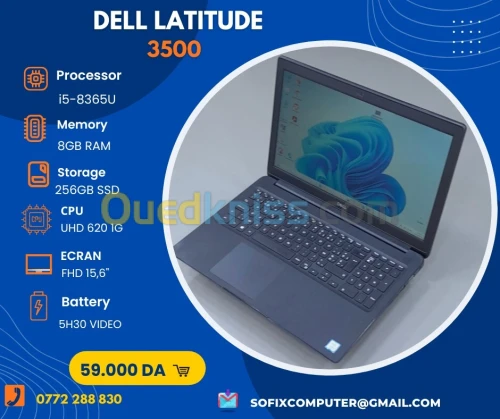 LAPTOP DELL LATITUDE 5300 I5-8365U 8G 256G SSD 15,6"