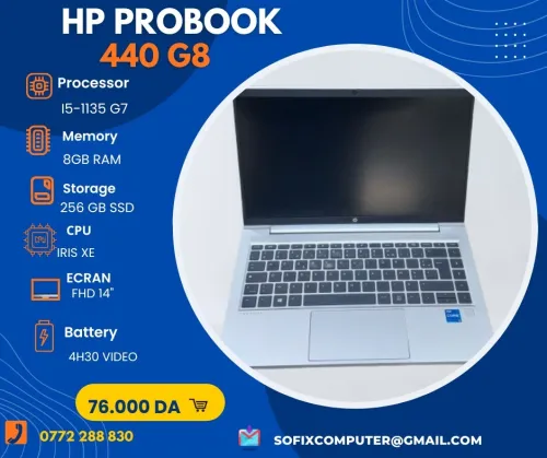 LAPTOP HP PROBOOK 440 G8 I5-1135 G7 8G 256G SSD 14".