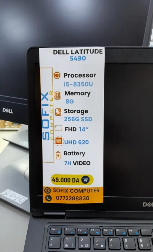 LAPTOP DELL LATITUDE 5490 i5-8350U 8G 256G SSD 14" FHD