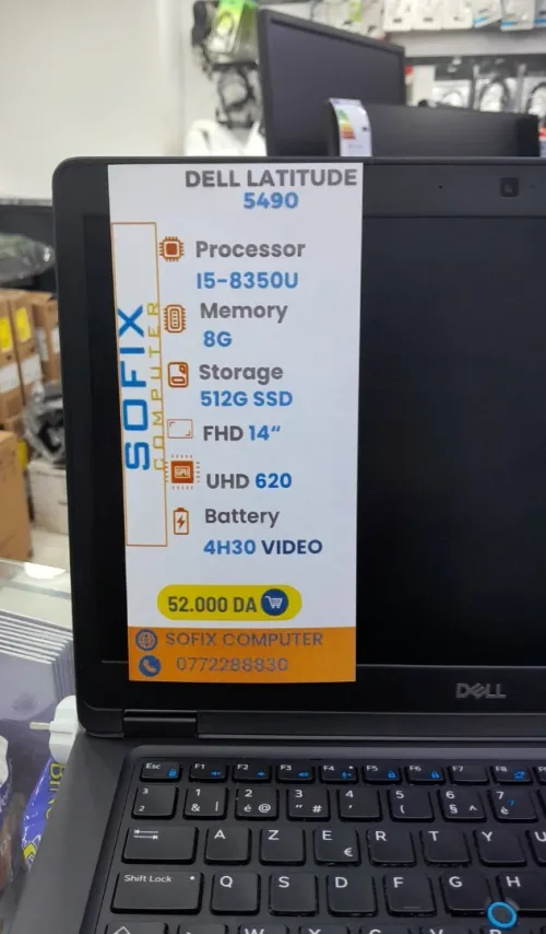 LAPTOP DELL LATITUDE 5490 i5-8350U 8G 512G SSD 14"