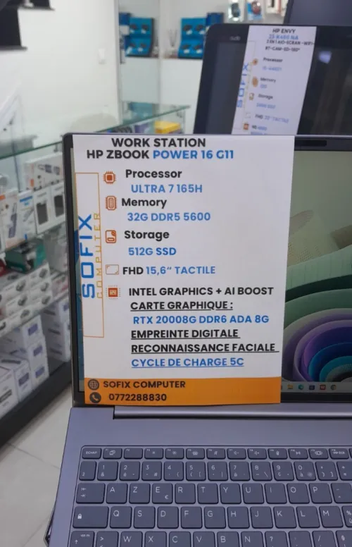 WORK STATION HP ZBOOK POWER 16 G11 ULTRA 7 165H 32G 512G SSD 15,6"  FHD TACTILE