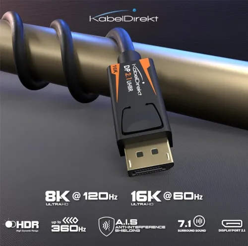 KabelDirekt DisplayPort 2.1 cable 16k