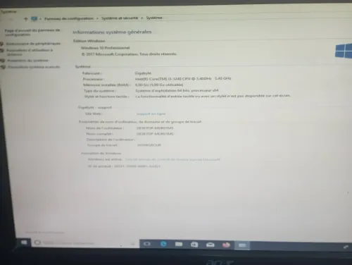 PC Bureau i3 3e génération /6gb ram+table