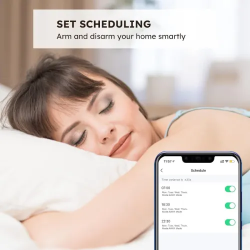 AGSHOME Alarme Maison sans Fil Intelligent WiFi Connécté 5 portes ou fenêtres 