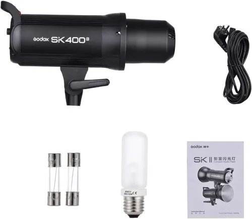 GODOX SK400II Compact 400Ws Studio Flash Strobe Light Built-in 2.4G Système X sans Fil GN65 5600K 