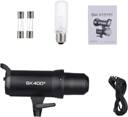 GODOX SK400II Compact 400Ws Studio Flash Strobe Light Built-in 2.4G Système X sans Fil GN65 5600K 