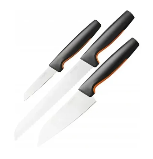 Fiskars Ensemble de couteaux de cuisine FUNCTIONAL FORM, 3 pièces,