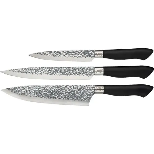 DORRE Coffret de couteaux Akira en acier inoxydable 3 couteaux