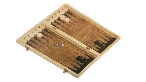 Jeu D'Échecs Dames Et Jacquet 3 En 1 Pliable En Bois