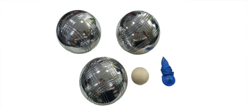  Boules De Pétanque - Sacoche Noir - 1 Cochonnet - 1 Ficelle De Mesure