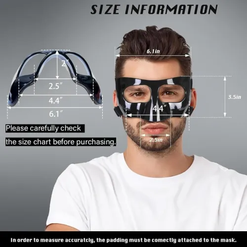 Protection Nasale de Sport avec Rembourrage Ajustable