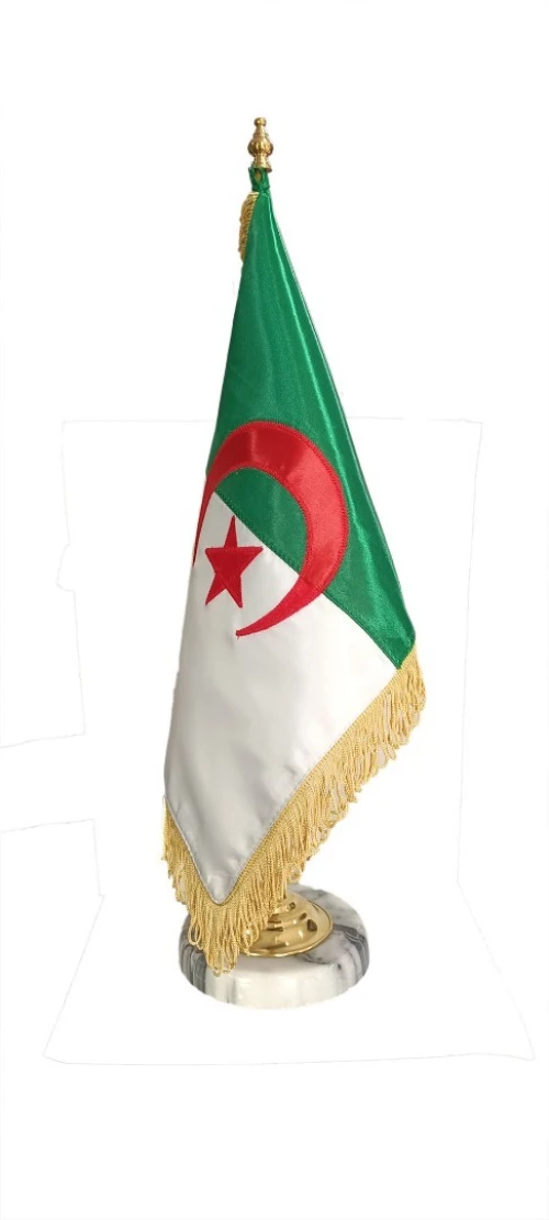 Drapeaux De Bureau Avec Broderie Pointe Dorée 30 X 20 Cm