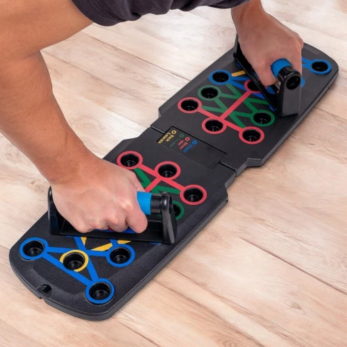 Planche de Musculation Multifonction Avec Poignées et Code Couleur